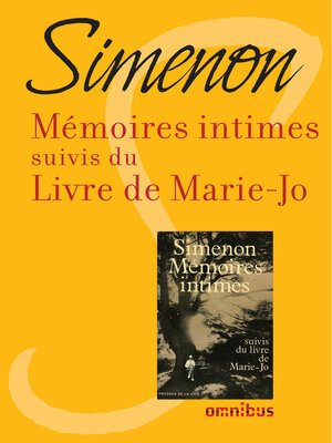 cover image of Mémoires intimes suivis du livre de Marie-Jo